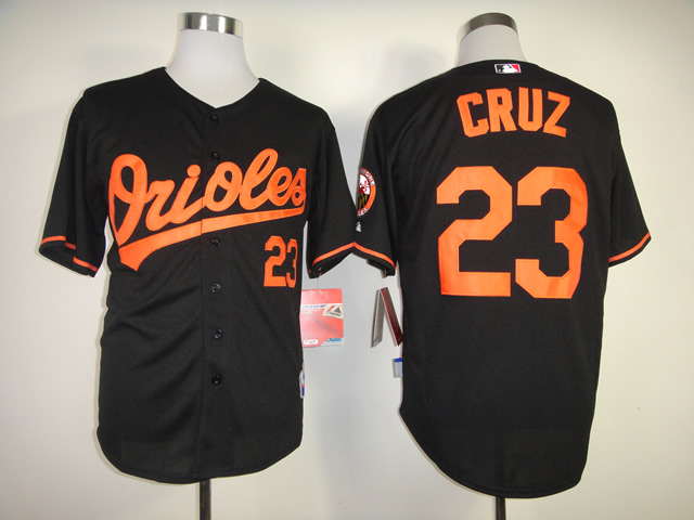 Men Baltimore Orioles 23 Cruz Black MLB Jerseys